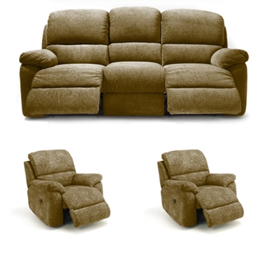 Leona (Fabric) GREAT SOFA DEAL! 3 str power sofa plus 2 power chairs offer