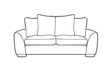 Medium casual back sofa