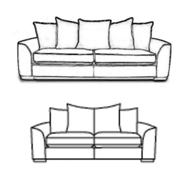 lonsdale GREAT SOFA DEAL! Large plus medium casual back sofa offer