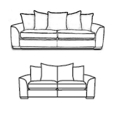 GREAT SOFA DEAL! Large plus medium casual back sofa offer