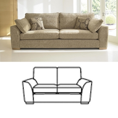GREAT SOFA DEAL! Large plus small classic back sofa offer