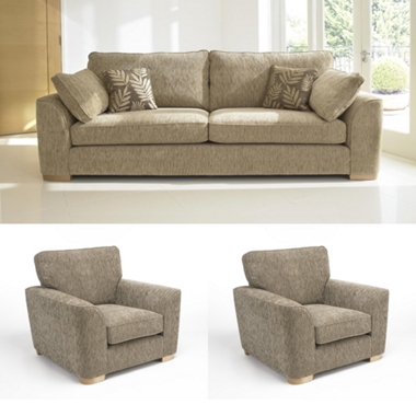 lonsdale GREAT SOFA DEAL! Large classic back sofa plus 2 chairs offer