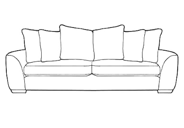 Extra large casual back sofa