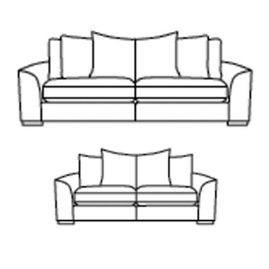 Lonsdale GREAT SOFA DEAL! Extra large plus medium casual back sofa offer