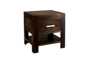 Lyon Dark 1 drawer bedside cabinet