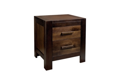 Lyon Dark 2 drawer bedside cabinet