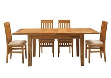 lyon extending dining table with 4 chairs Table and 4 Tessa chairs