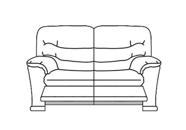 Malvern (Fabric) 2 seater sofa with 2 manual recliners (B)