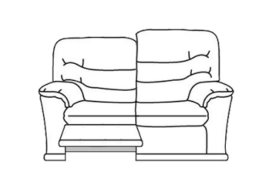 Unbranded G Plan Malvern (Fabric) 2 seater (LHF) manual recliner (B)