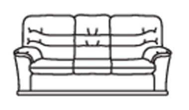 G Plan Malvern (Fabric) 3 seater (RHF) manual recliner (B)