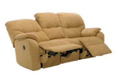 G Plan Mistral (Fabric) 3 seater sofa with 2 manual recliners (C)