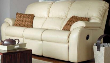 Mistral (Leather) 3 seater sofa with 2 manual recliners (P)