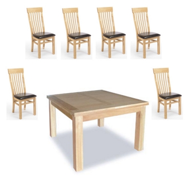 Unbranded Oakbay GREAT DINING DEAL! Table and 6 slat backed chairs