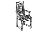 Old Charm Lancaster Dining armchair in Farnham fabric