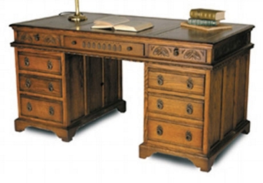 Old Charm Home Office Double pedestal desk
