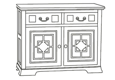 Panama 2 door sideboard