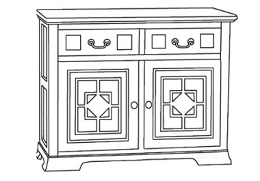 Panama 2 door sideboard