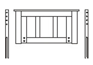 Unbranded Primrose Hill 3 (single) Panel headboard