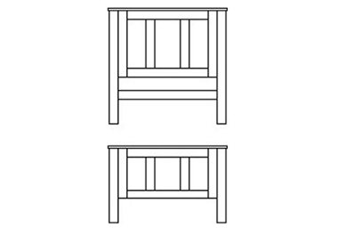 Primrose Hill 3 (single) Panel bedstead HFE