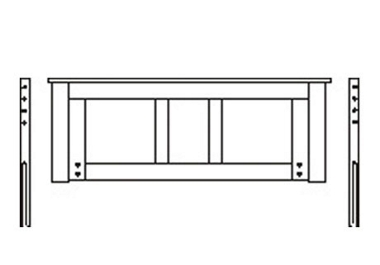 Unbranded Primrose Hill 46 (double) Panel headboard
