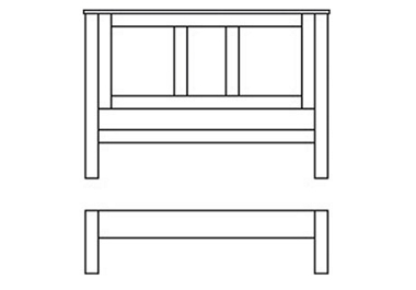 Unbranded Primrose Hill 46 (double) Panel bedstead LFE