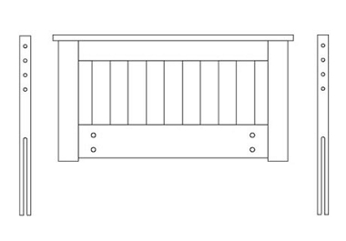 Unbranded Primrose Hill 3 (single) Slat headboard