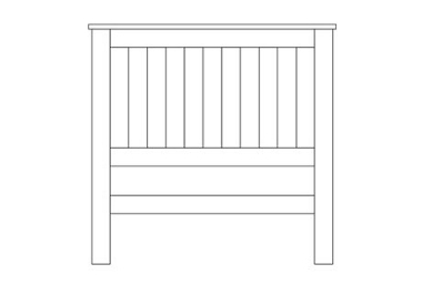 Primrose Hill 3 (single) Slat bedstead LFE