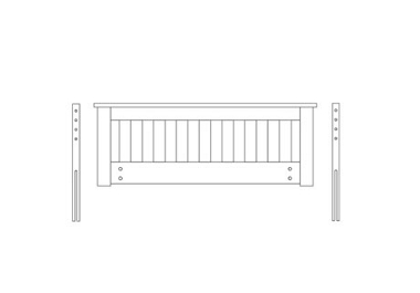 Unbranded Primrose Hill 46 (double) Slat headboard