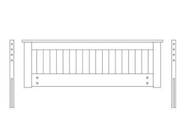 Unbranded Primrose Hill 5 (king size) Slat headboard