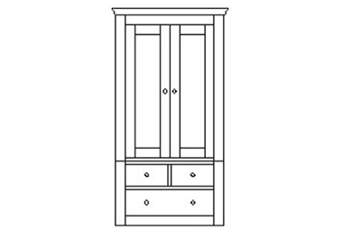 Unbranded Primrose Hill 0.9 Combination wardrobe with