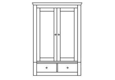 Unbranded Primrose Hill 1.2 Ladies wardrobe with cornice