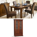 Pradesh GREAT DINING DEAL!  Table (160 x 90) , 4 Cavos chairs with  a glass cabinet