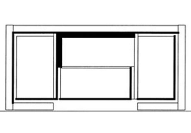 Unbranded Quba TV unit (metal accents)