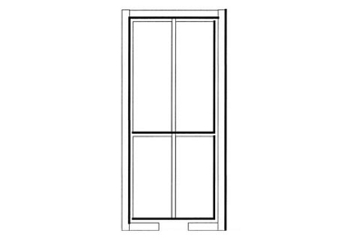 Unbranded Quba Single mid height cupboard (metal accents)