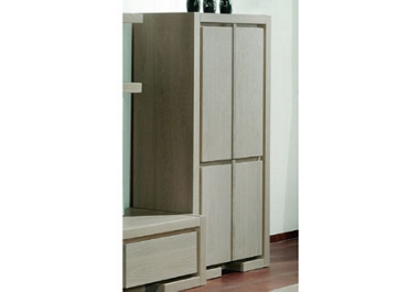 Quba Single mid height cupboard (wood accents)