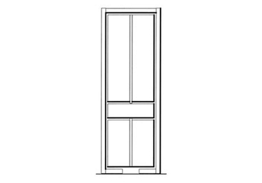 Unbranded Quba Single tall cupboard (metal accents)