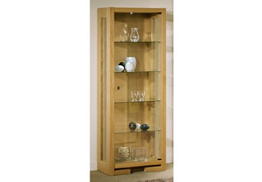 Unbranded Quba Tall glass display cabinet