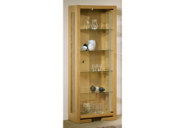 Quba Tall glass display cabinet