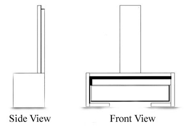 Quba Entertainment unit with back panel