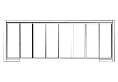 Quba Sideboard with 4 folding drs (wood accents)