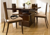 Extending dining table and 4 chairs