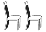 Sateen Pair (2) of dining chairs