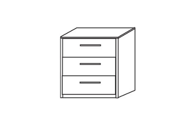 start Up 3 drawer bedside cabinet 9234