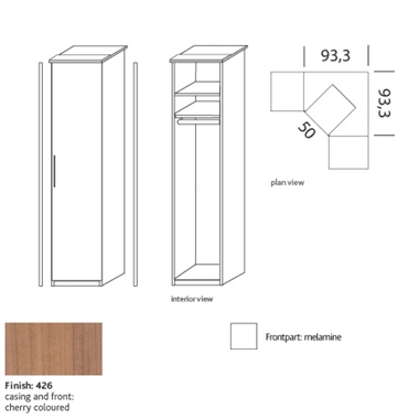 300 Corner wardrobe 8338