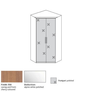 300 Walk in corner wardrobe with polished