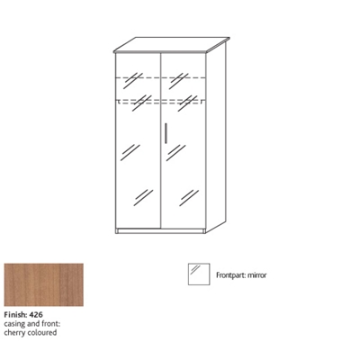 system 300 2 door wardrobe with mirrors 8348