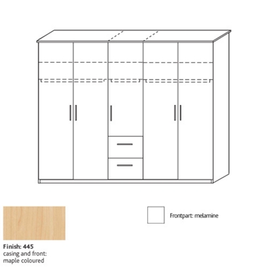 system 300 5 door combi wardrobe 8355