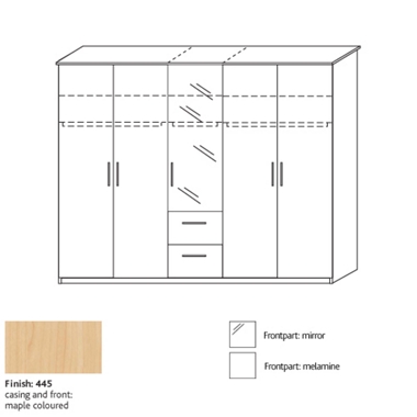 system 300 5 door combi wardrobe with centre