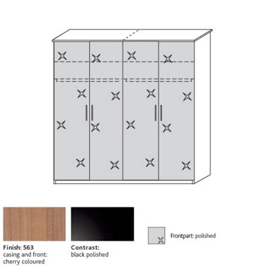 system 300 4 door wardrobe with polished doors