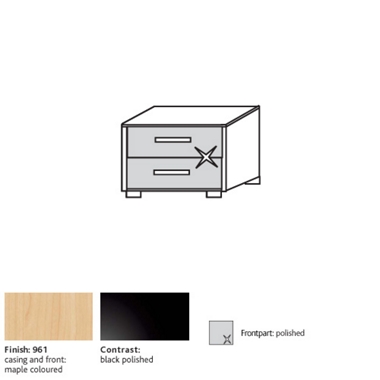 300 2 drawer bedside cabinet 8400P